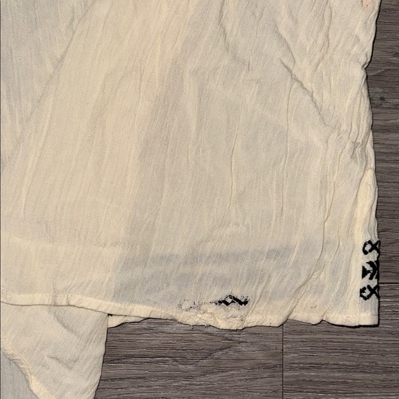 Flying Tomato Cream Maxi Dress with Black Embroidered Detail and Pink Trim - Picture 6 of 6